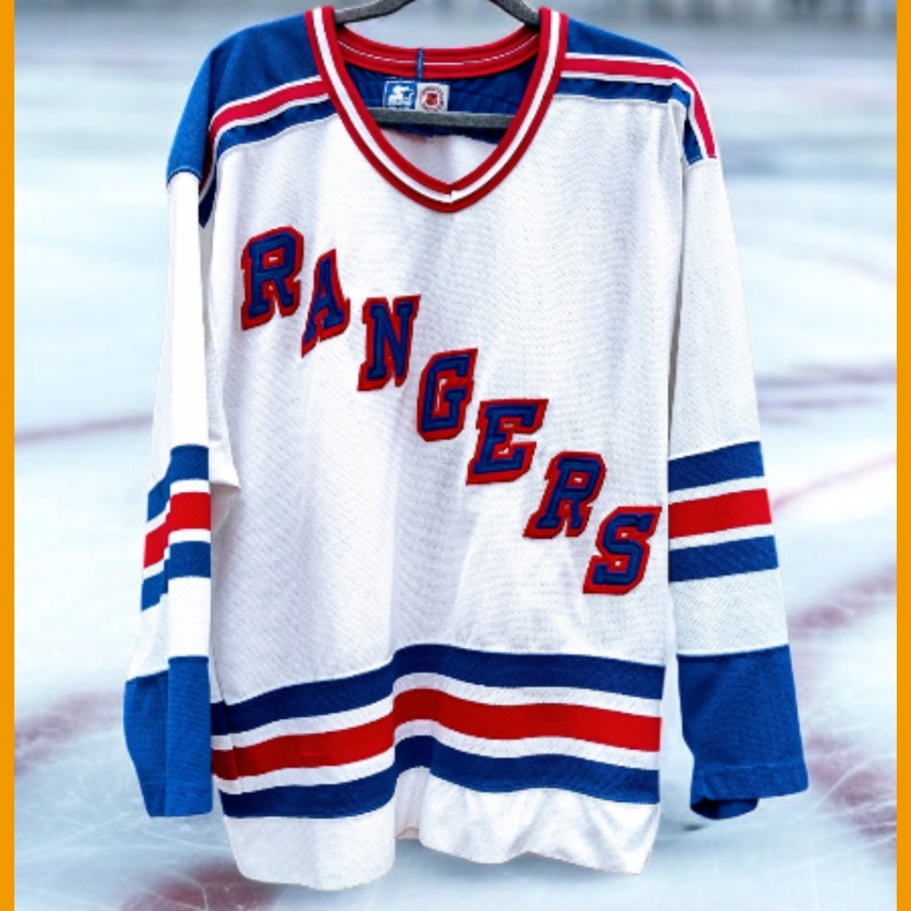 Vintage Starter Nhl Rangers Stanley Cup Winning Era Jersey 1990s, Xlarge